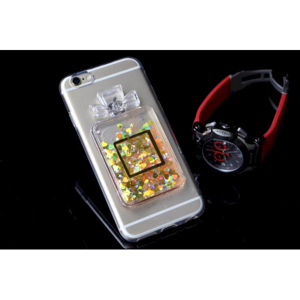 Wholesale iPhone 7 Plus Perfume Glitter Shake Star Dust Case (Gold)
